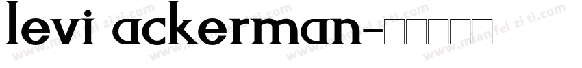 levi ackerman字体转换